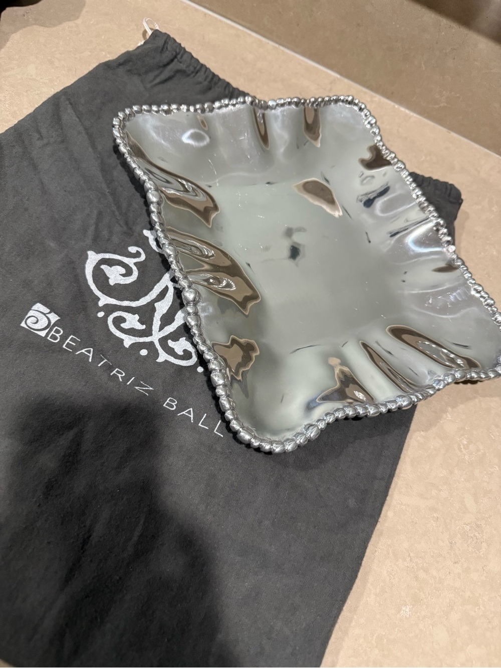Beatriz ball Silver Rectangular Serving Tray